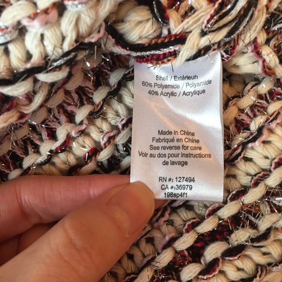 NWOT Cozy Metallic Stripe Heartloom Sweater - Picture 7 of 8